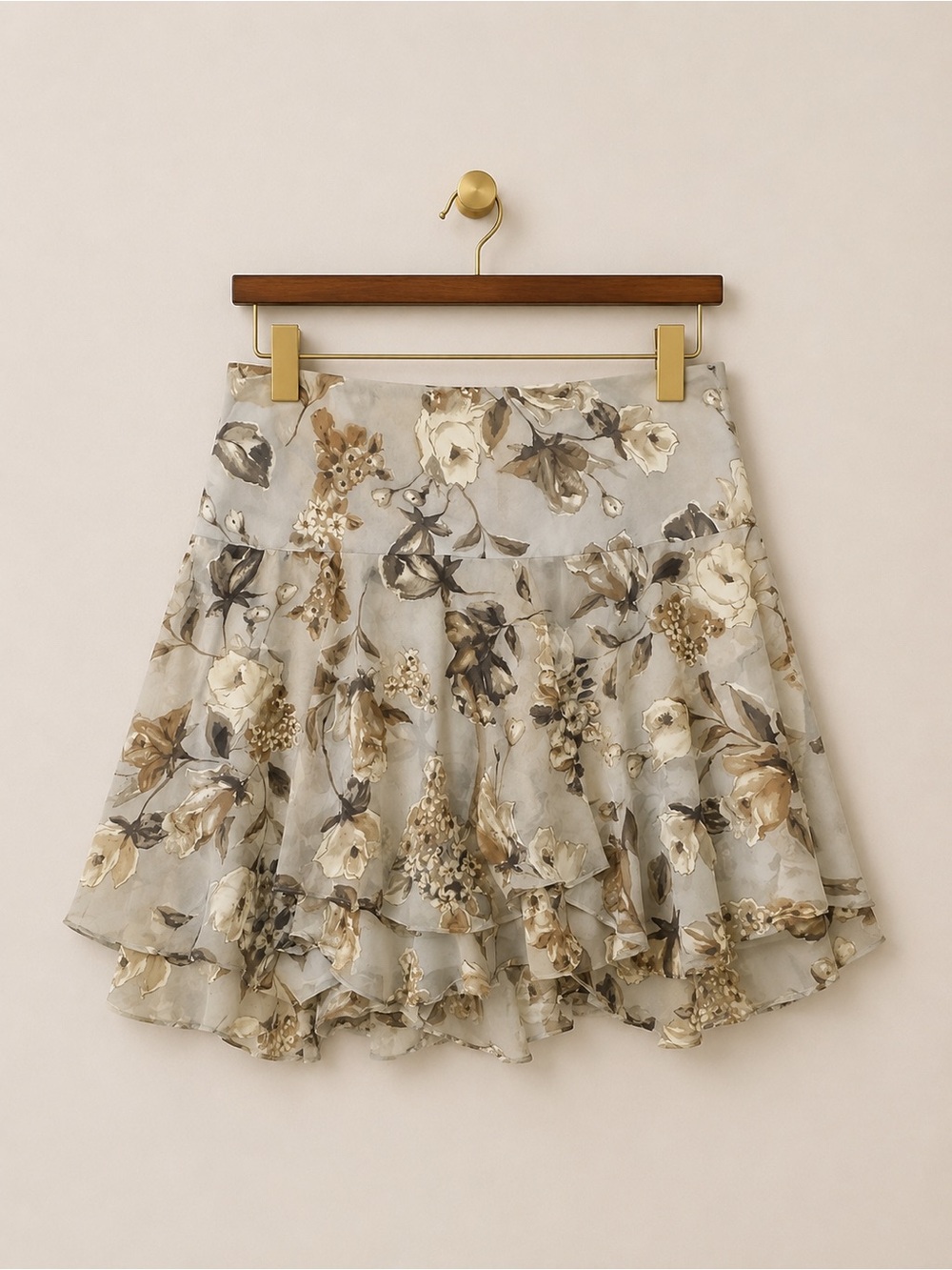 Lauren Ralph Lauren Floral Tiered Ruffle Skirt Size 18W
